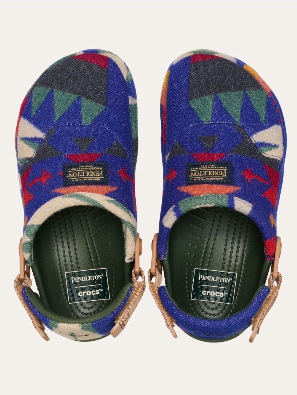 NIB Crocs X Pendleton Crafted Tuscon Wool Clogs M6/W8 M8/W10 Clog Collaboration - Picture 2 of 13